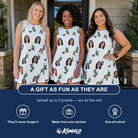 Friends in matching Women's Gifts Afoot Custom Face Tank Dress — a group gift photo