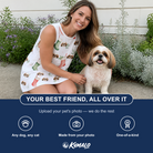 Friends in matching Women's Hearth Hangers Custom Dog Face Tank Dress — a group gift photo
