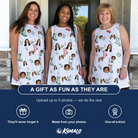 Friends in matching Women's Hearth Hangers Custom Face Tank Dress — a group gift photo
