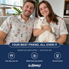 Friends in matching Men's Hearth Hangers Custom Cat Face Hawaiian Shirt — a group gift photo