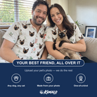 Friends in matching Women's Hearth Hangers Custom Cat Face Hawaiian Shirt — a group gift photo