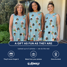 Friends in matching Women's Cane Carousel Custom Face Tank Dress — a group gift photo