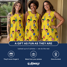 Friends in matching Women's Tree Trinkets Custom Face Tank Dress — a group gift photo