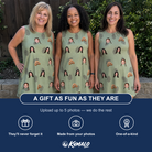 Friends in matching Women's Cone Carolers Custom Face Tank Dress — a group gift photo