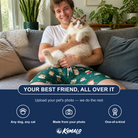 Friends in matching Men's Chimney Cheer Custom Cat Face Beach Shorts — a group gift photo