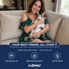 Friends in matching Women's Chimney Cheer Custom Cat Face Off-Shoulder Dress — a group gift photo