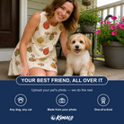 Friends in matching Women's Chime Charms Custom Dog Face Tank Dress — a group gift photo