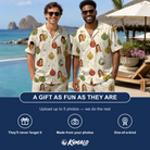 Friends in matching Men's Chime Charms Custom Face Shirt & Shorts Set — a group gift photo