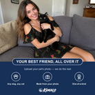 Friends in matching Women's Stocking Stuffer Custom Cat Face Off-Shoulder Dress — a group gift photo