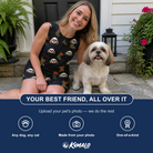 Friends in matching Women's Stocking Stuffer Custom Dog Face Tank Dress — a group gift photo