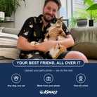 Friends in matching Men's Stocking Stuffer Custom Cat Face Shirt & Shorts Set — a group gift photo