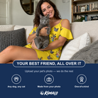 Friends in matching Women's Antler Antics Custom Cat Face Off-Shoulder Dress — a group gift photo