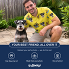 Friends in matching Men's Antler Antics Custom Dog Face Polo Shirt — a group gift photo