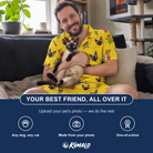Friends in matching Men's Antler Antics Custom Cat Face Shirt & Shorts Set — a group gift photo