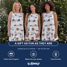 Friends in matching Women's Twinkle Tangled Custom Face Tank Dress — a group gift photo