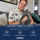 Friends in matching Men's Twinkle Tangled Custom Cat Face Polo Shirt — a group gift photo