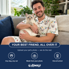 Friends in matching Men's Twinkle Tangled Custom Cat Face Shirt & Shorts Set — a group gift photo