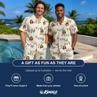 Friends in matching Men's Twinkle Tangled Custom Face Shirt & Shorts Set — a group gift photo