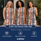 Friends in matching Women's Wrapped Wonders Custom Face Tank Dress — a group gift photo