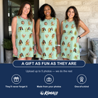 Friends in matching Women's Gingerbread Gallop Custom Face Tank Dress — a group gift photo