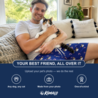 Friends in matching Men's Peppermint Pizzazz Custom Cat Face Beach Shorts — a group gift photo