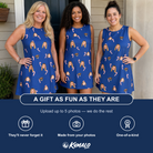Friends in matching Women's Peppermint Pizzazz Custom Face Tank Dress — a group gift photo