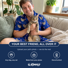 Friends in matching Men's Peppermint Pizzazz Custom Cat Face Shirt & Shorts Set — a group gift photo