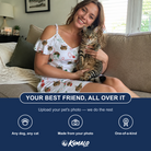 Friends in matching Women's Merry Circuits Custom Cat Face Off-Shoulder Dress — a group gift photo