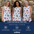 Friends in matching Women's Merry Circuits Custom Face Tank Dress — a group gift photo