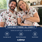 Friends in matching Women's Merry Circuits Custom Cat Face Hawaiian Shirt — a group gift photo