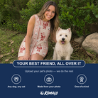 Friends in matching Women's Jolly Jingle Custom Dog Face Tank Dress — a group gift photo