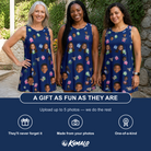 Friends in matching Women's Boxed Bliss Custom Face Tank Dress — a group gift photo