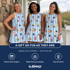 Friends in matching Women's Icing Illusion Custom Face Tank Dress — a group gift photo