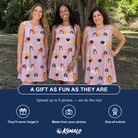 Friends in matching Women's Toot Suite Custom Face Tank Dress — a group gift photo