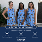 Friends in matching Women's Sprinkle Scoops Custom Face Tank Dress — a group gift photo