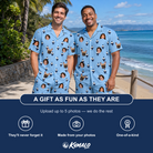 Friends in matching Men's Sprinkle Scoops Custom Face Shirt & Shorts Set — a group gift photo