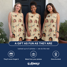 Friends in matching Women's Candle Confetti Custom Face Tank Dress — a group gift photo