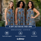 Friends in matching Women's Present Party Custom Face Tank Dress — a group gift photo