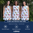 Friends in matching Women's Cake Craze Custom Face Tank Dress — a group gift photo