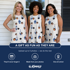 Friends in matching Women's Cupcake Countdown Custom Face Tank Dress — a group gift photo