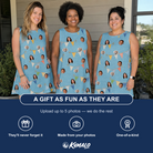 Friends in matching Women's Birthday Bunting Custom Face Tank Dress — a group gift photo