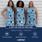 Friends in matching Women's Coupe Coup Custom Face Tank Dress — a group gift photo