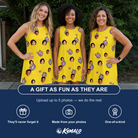 Friends in matching Women's Mirrorball Mischief Custom Face Tank Dress — a group gift photo