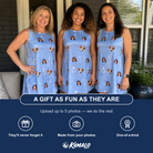 Friends in matching Women's Carat Chaos Custom Face Tank Dress — a group gift photo