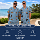 Friends in matching Men's Carat Chaos Custom Face Shirt & Shorts Set — a group gift photo