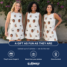 Friends in matching Women's Proposal Pails Custom Face Tank Dress — a group gift photo
