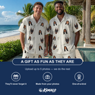 Friends in matching Men's Proposal Pails Custom Face Shirt & Shorts Set — a group gift photo