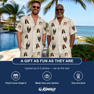 Friends in matching Men's Toast Tiaras Custom Face Shirt & Shorts Set — a group gift photo