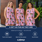 Friends in matching Women's Last Toast Custom Face Tank Dress — a group gift photo