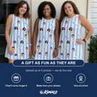 Friends in matching Women's Henhouse Hues Custom Face Tank Dress — a group gift photo